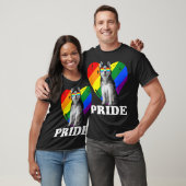 Pride Husky LBGT met hart ingedrukt T-shirt (Unisex)