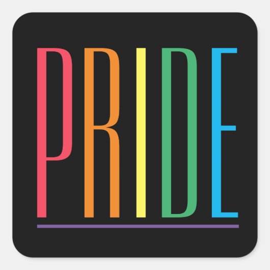 PRIDE II Kleine Vierkante Stickers (Voorkant)