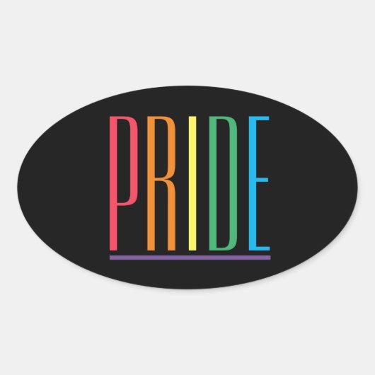 PRIDE II ovale Stickers (Voorkant)