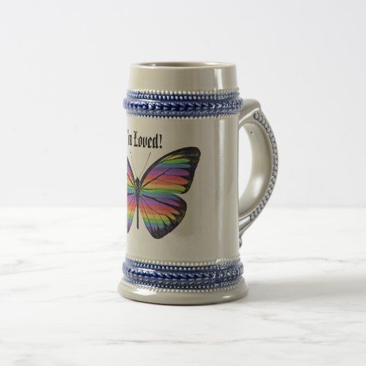 Pride ik ben geliefd Butterfly - Bierpul (Voorkant rechts)