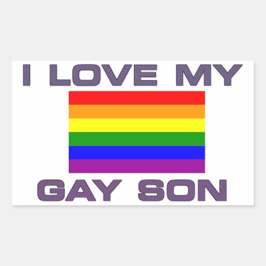 PRIDE- IK HOU VAN MIJN HOMO ZOON - STICKER (Voorkant)