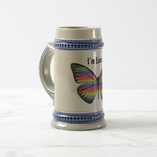 Pride I'm Loved Vlinder - Bierpul (Voorkant links)
