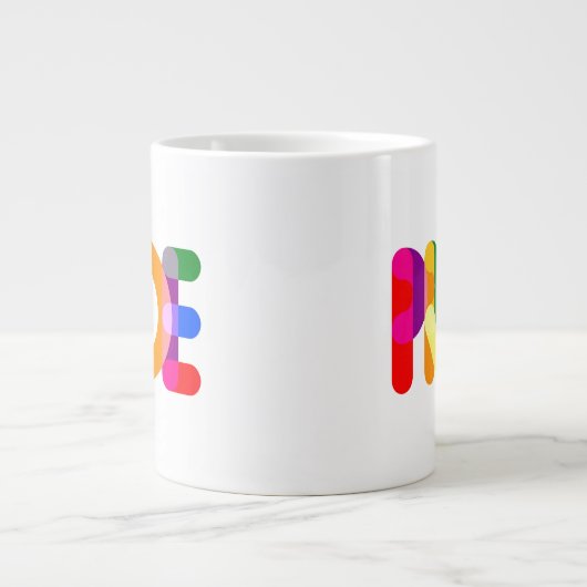Pride in design grote koffiekop (Voorkant)