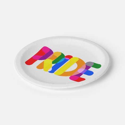 Pride in design papieren bordje (Gekanteld)