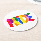Pride in design ronde kartonnen onderzetter (Gebogen)