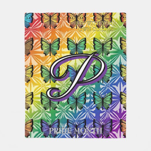 Pride in Flight Collectie Fleece Deken (Voorkant)