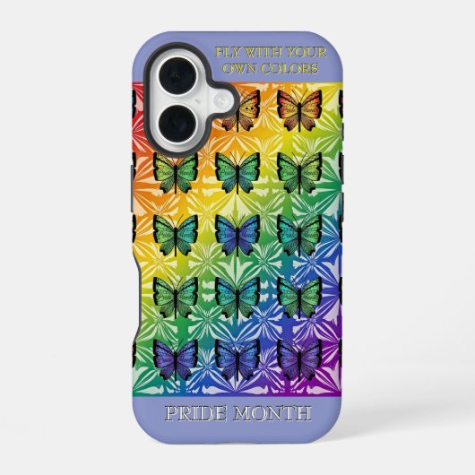 Pride in Flight Collectie iPhone 16 Hoesje (Achterkant)