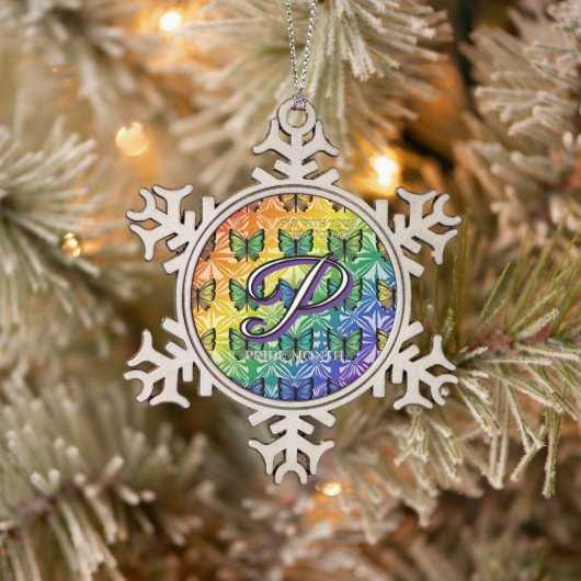 Pride in Flight Collectie Tin Sneeuwvlok Ornament (Boom)