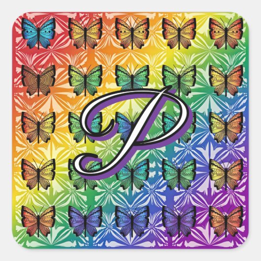 Pride in Flight Collectie Vierkante Sticker (Voorkant)