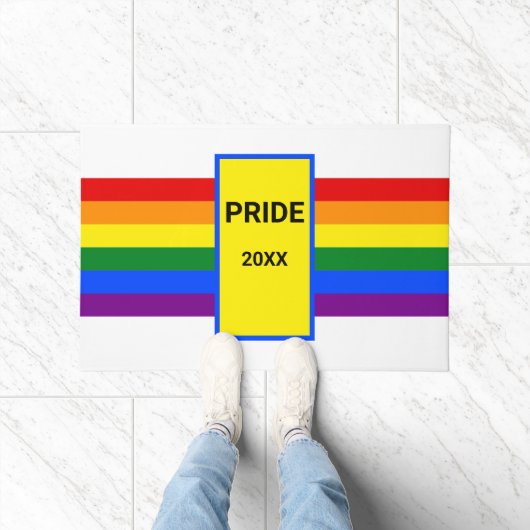 Pride in Home Rainbow LGBT LGBTQ Doormat Deurmat (Binnen)