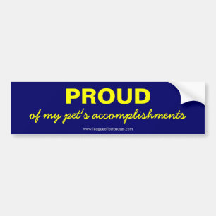"Pride in Pet" bumpersticker