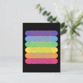 Pride in regenboogkleuren briefkaart (Staand voorkant)