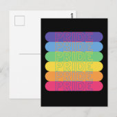 Pride in regenboogkleuren briefkaart (Voorkant / Achterkant)