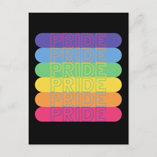 Pride in regenboogkleuren briefkaart (Voorkant)