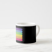 Pride in regenboogkleuren espresso kop (Voorkant rechts)