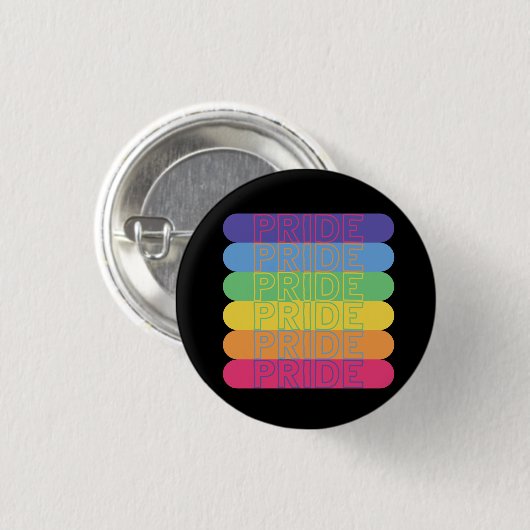 Pride in regenboogkleuren, knop ronde button 3,2 cm (Voorkant /achterkant)