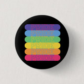 Pride in regenboogkleuren, knop ronde button 3,2 cm (Voorkant)