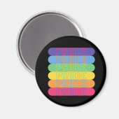 Pride in regenboogkleuren magneet (Voorkant / Achterkant)