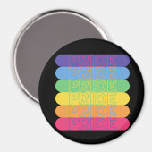 Pride in regenboogkleuren magneet (Voorkant / Achterkant)