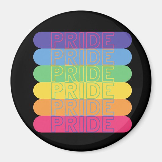 Pride in regenboogkleuren magneet (Voorkant)
