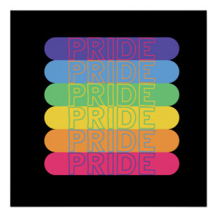 Pride in regenboogkleuren perfect poster