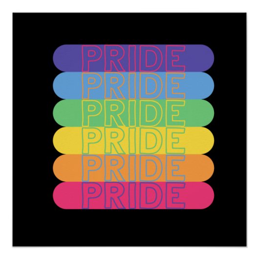 Pride in regenboogkleuren perfect poster (Voorkant)