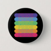 Pride in regenboogkleuren ronde button 5,7 cm (Voorkant)
