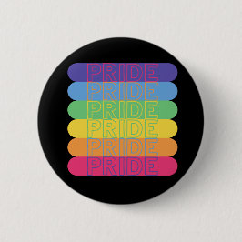 Pride in regenboogkleuren ronde button 5,7 cm