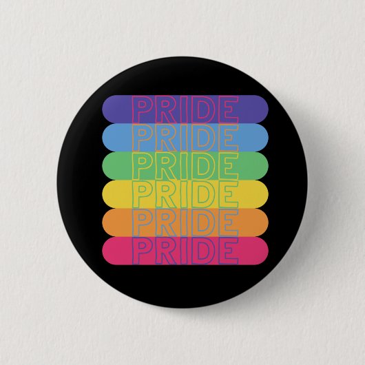 Pride in regenboogkleuren ronde button 5,7 cm (Voorkant)