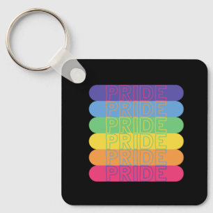 Pride in regenboogkleuren sleutelhanger
