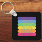 Pride in regenboogkleuren sleutelhanger (Voorkant)