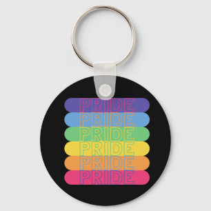 Pride in regenboogkleuren sleutelhanger