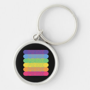 Pride in regenboogkleuren sleutelhanger