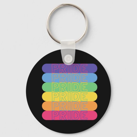 Pride in regenboogkleuren sleutelhanger (Voorkant)