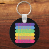 Pride in regenboogkleuren sleutelhanger (Voorkant)