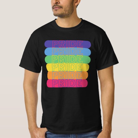 Pride in regenboogkleuren t-shirt (Voorkant)
