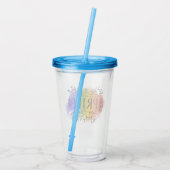 Pride in Waterverf Acryl Drinkbeker (Achterkant)