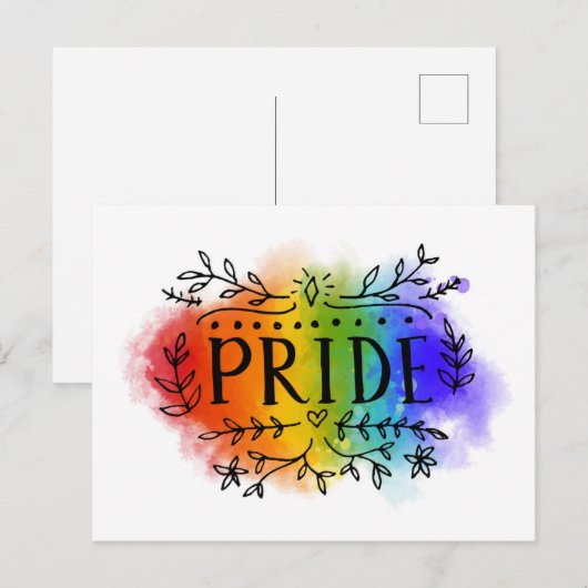 Pride in Waterverf Briefkaart (Voorkant / Achterkant)