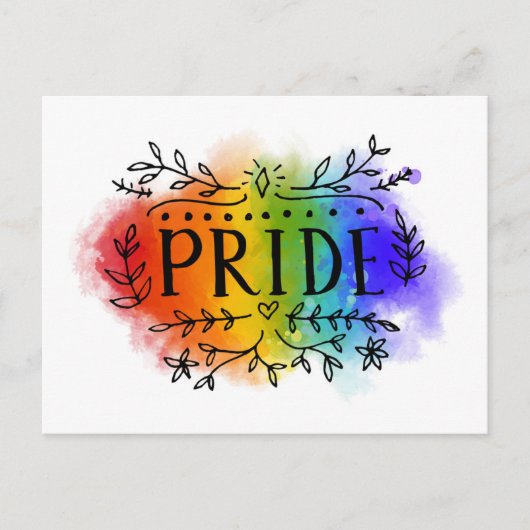 Pride in Waterverf Briefkaart (Voorkant)