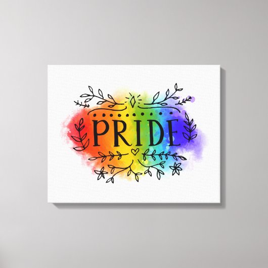 Pride in Waterverf Canvas Afdruk (Voorkant)