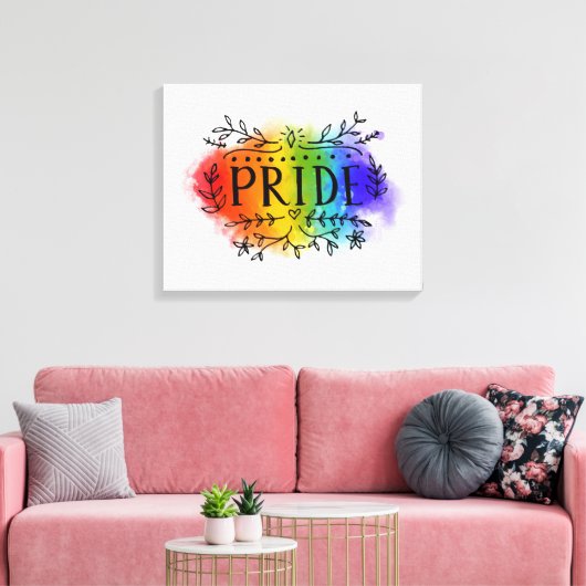 Pride in Waterverf Canvas Afdruk (Insitu (Woonkamer))