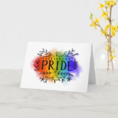 Pride in Waterverf Kaart (Gele Bloem)
