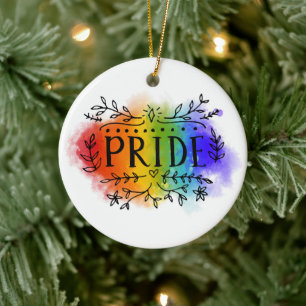 Pride in Waterverf Keramisch Ornament
