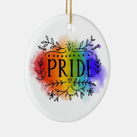 Pride in Waterverf Keramisch Ornament (Rechts)