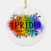 Pride in Waterverf Keramisch Ornament (Voorkant)