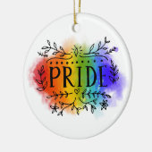 Pride in Waterverf Keramisch Ornament (Links)