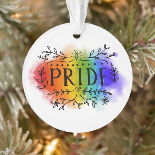 Pride in Waterverf Ornament (Boom)