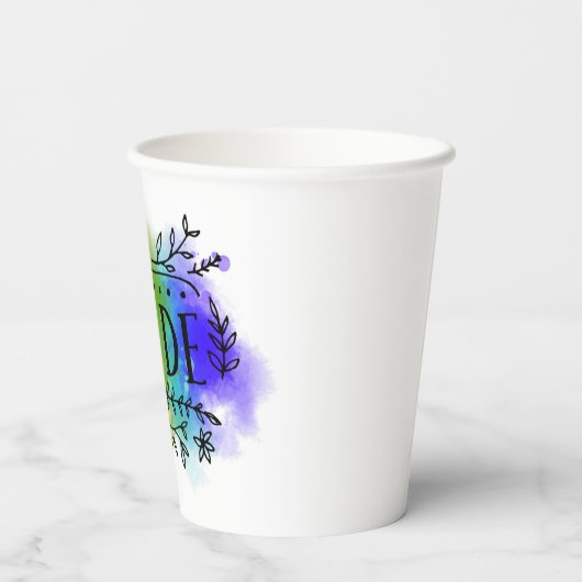 Pride in Waterverf Papieren Bekers (Achterkant)