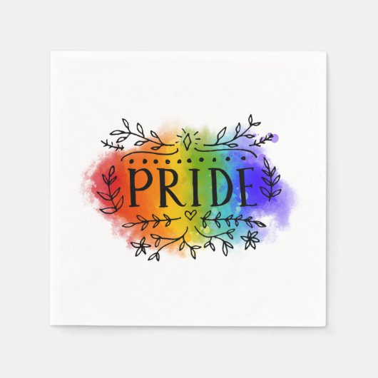 Pride in Waterverf Servet (Voorkant)