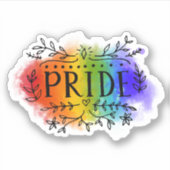 Pride in Waterverf Sticker (Voorkant)
